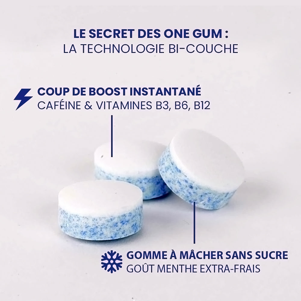 OneGum : Le chewing-gum énergisant : 5 paquets de 8 gommes à mâcher