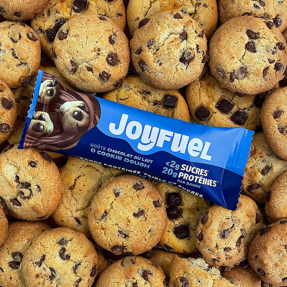 JOYFUEL : Chocolat au lait et cookie dough : x12 barres protéinées